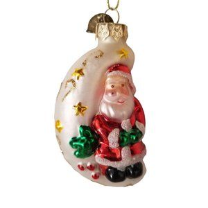 Christmas Ornament Glass Santa Claus Moon Thomas Pacconi Museum Series 2003 Xmas